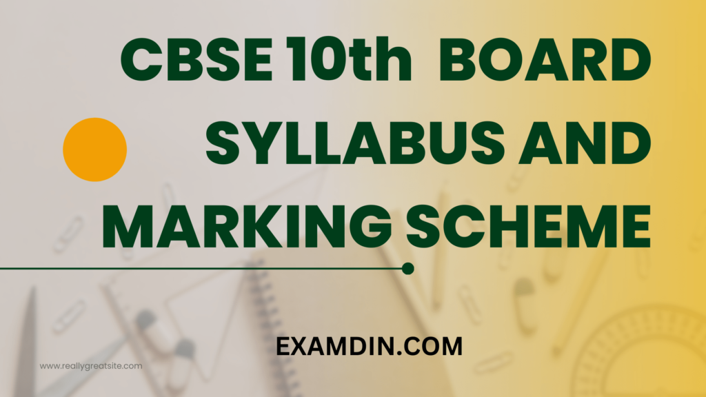 CBSE CLASS 10 SYLLABUS 2024-25